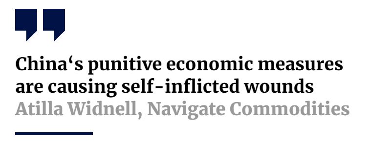 Atilla Widnell Comments on China's Australian Coal Ban.